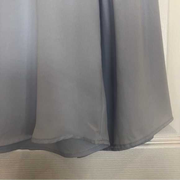 Ann Taylor sheer bell sleeve top light blue - Picture 4 of 7